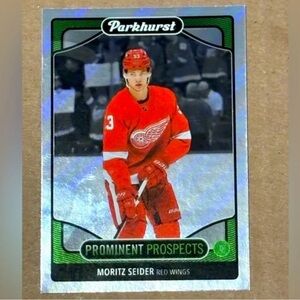 ❤️6/$6❤️ Moritz Seider 2021/22 Parkhurst Detroit Red Wings Rookie RC Hockey Card